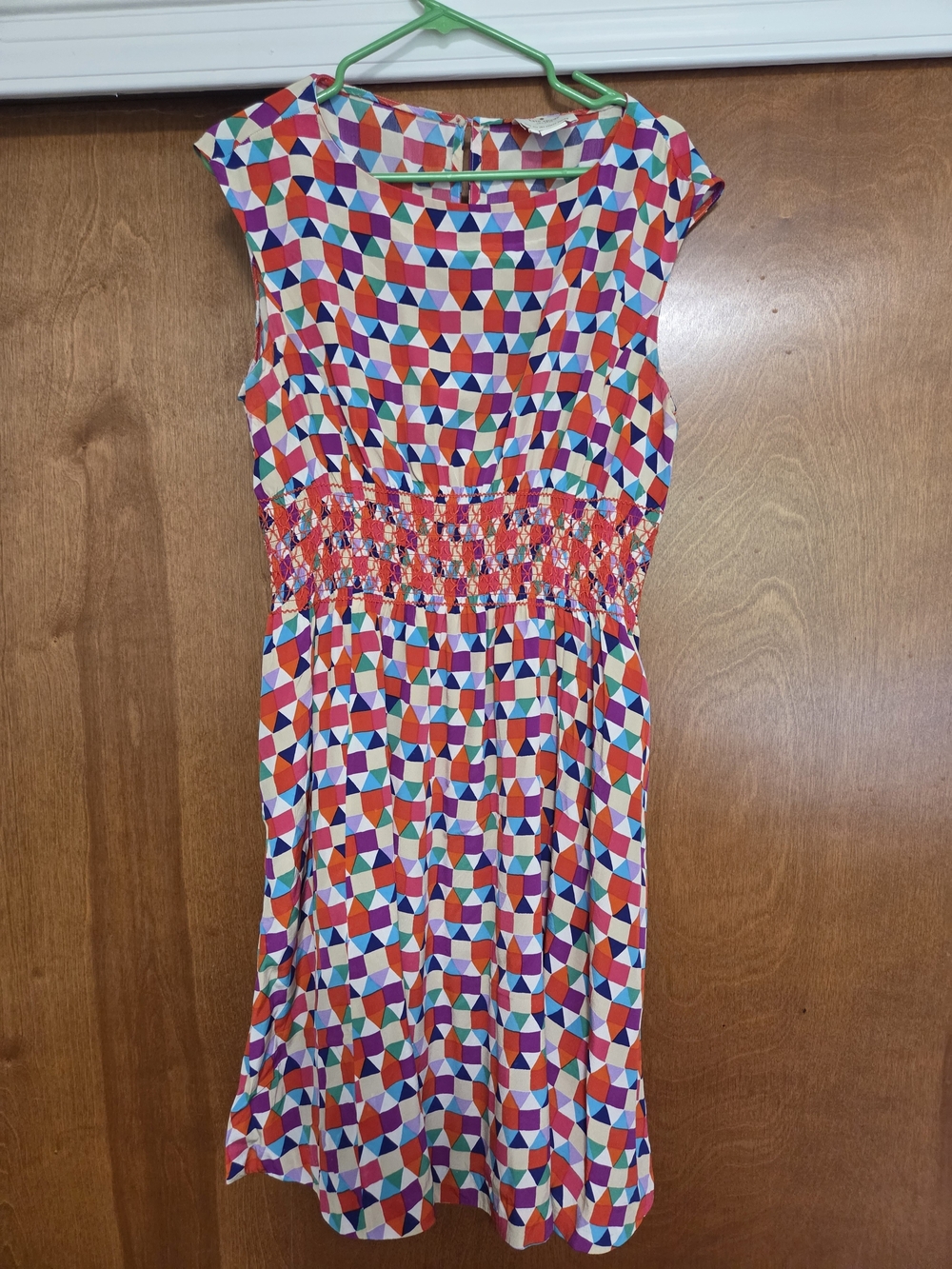Kate Spade 100% Silk Multicolor Geometric Sleeveless Dress
